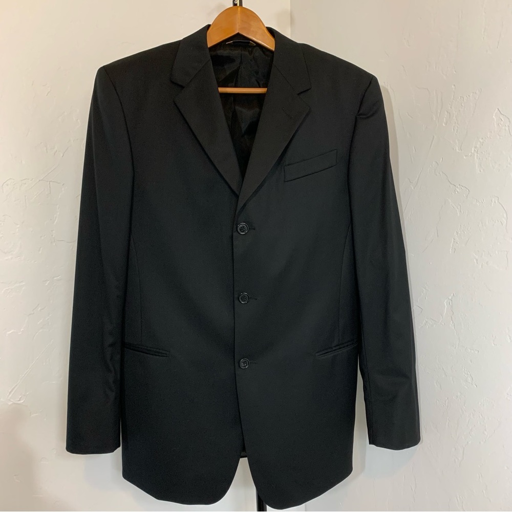 Donna Karen Signature 3 Button Men’s Suit Jacket Blazer Made in Italy